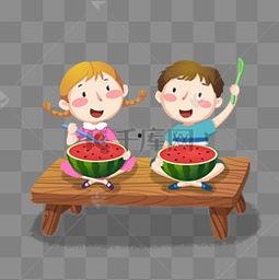 坐凳子吃瓜头像,夏日悠闲生活新风尚